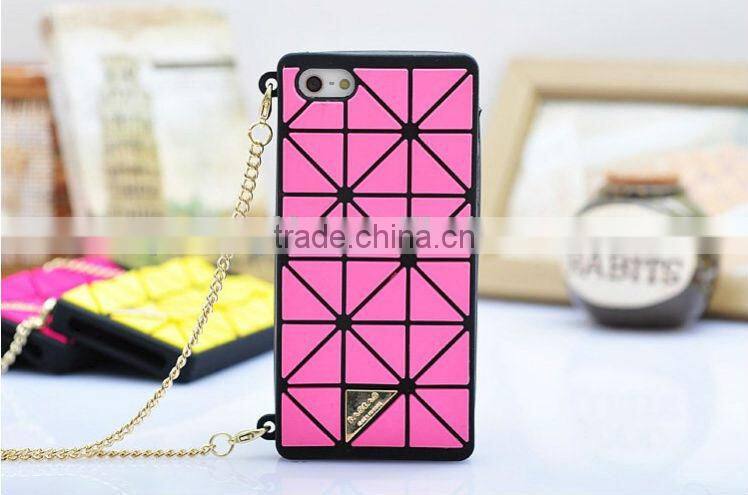 hot sell silicone case for iphone5/5s/4s fashion tartan design