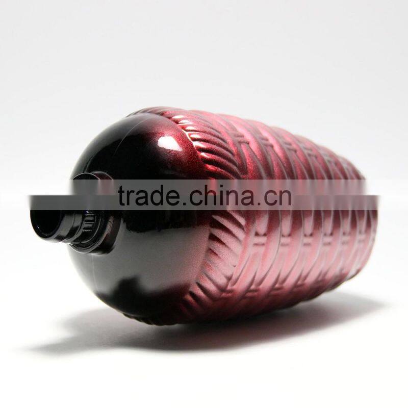 Unique design colored spraying spirit glass bottle