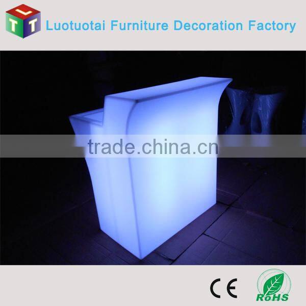 illumianted rechargeable battery operated illuminated straight led bar counter