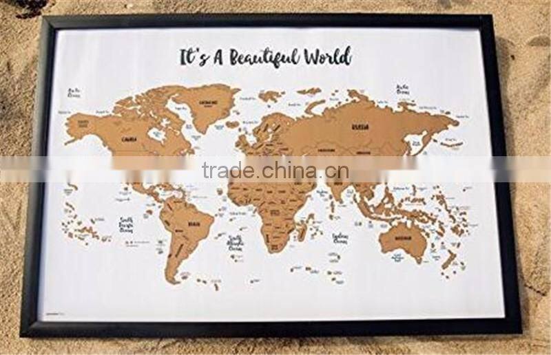 Travel Maps "It's a Beautiful World" Scratch Your Travels track map AMA-05