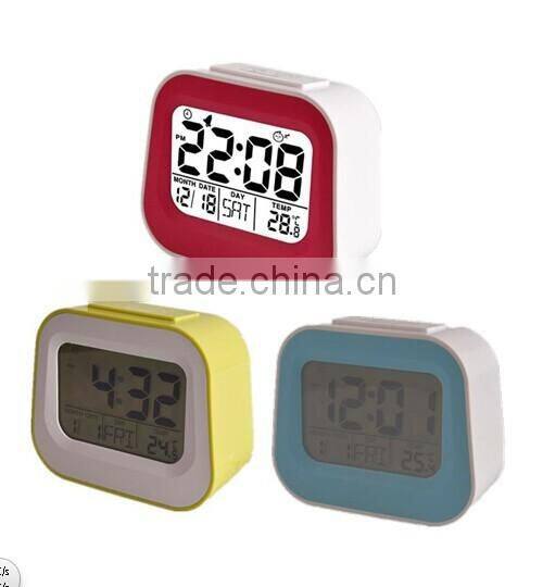 Digital LCD Calendar with backlight and natural music, LCD talking alarm clock
