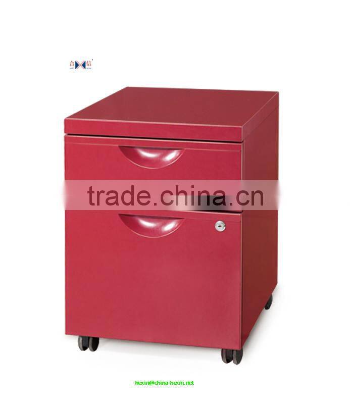 Hot sale Office Furniture Lockable 2 Drawer Steel Movable File Cabinet