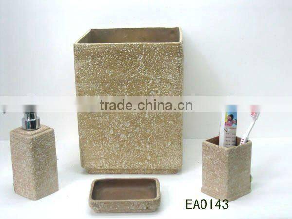 4pcs White sandstone bath gift set