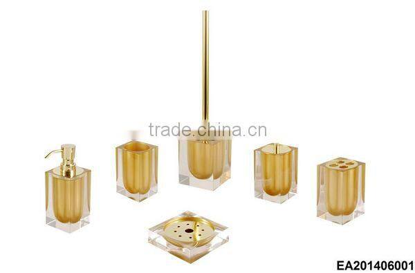 High quality green hotel bathroom accessories 4 pcs