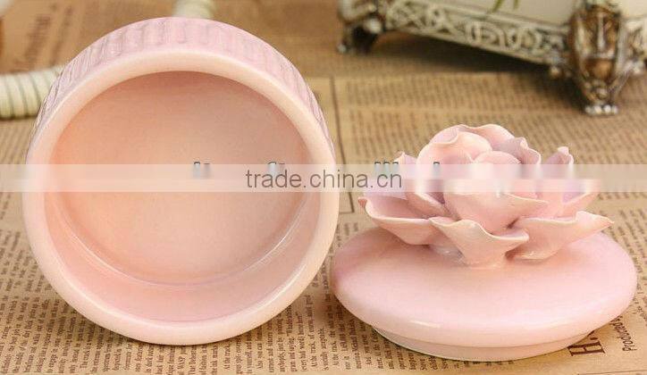 porcelain 3d flower wedding favors and gifts trinket box