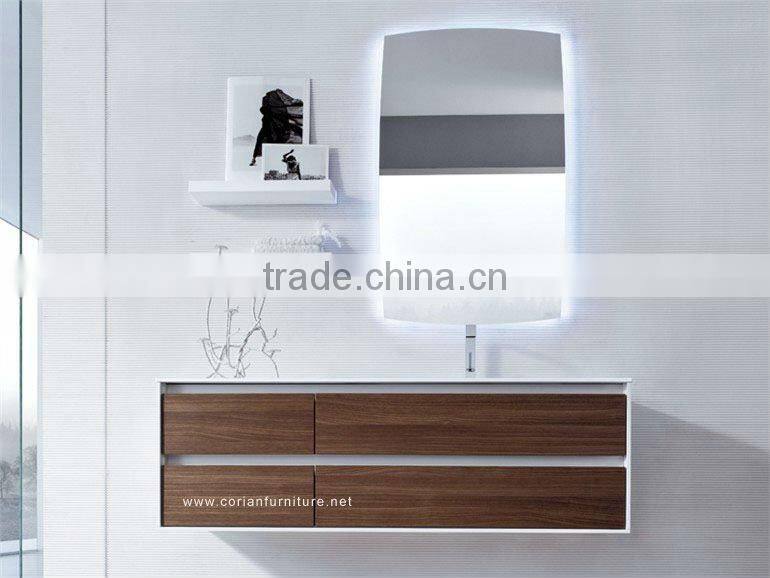 Corianfurniture newest design bathroom vanity/Bathroom Vanity Factory