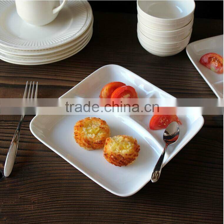white porcelain/ceramic dessert plate