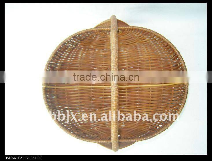 Egg shaped awn woven iron frame storage hamburger basket