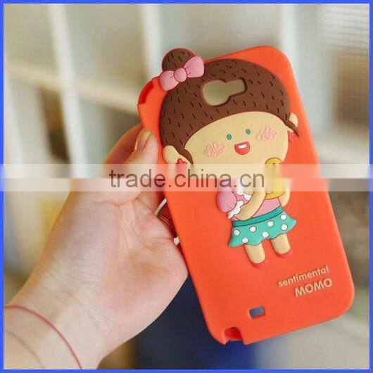 For Samsung Note2 N7100 3D Romane Silicon Mobile phone Case