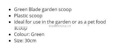 Multifunction Garden Scoop - Green Plastic For Pet Food Nut For Birdfeeders