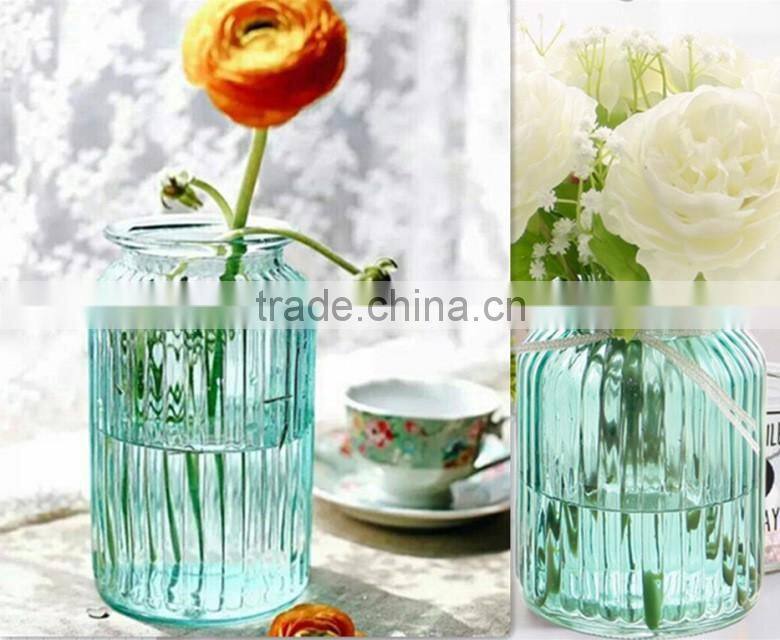 wedding decoration colored glass vase