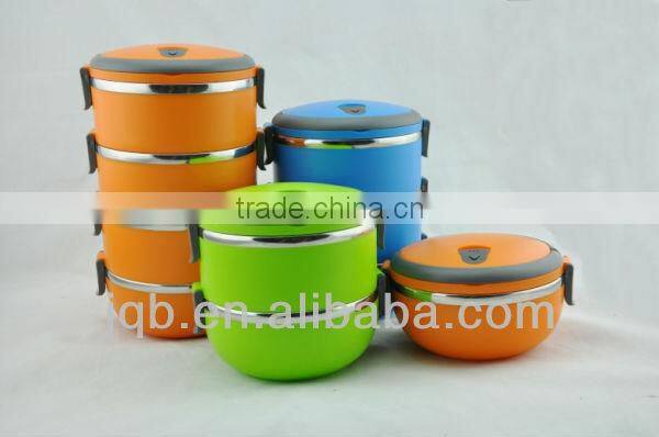 stainless steel double wall keep warm square lunch box