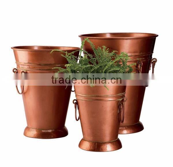 copper diamound shape planters