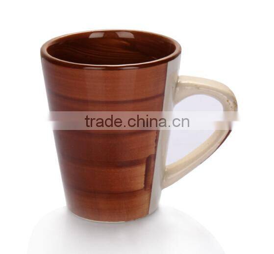Brown Hand-painted Ceramic Coffee Mugs