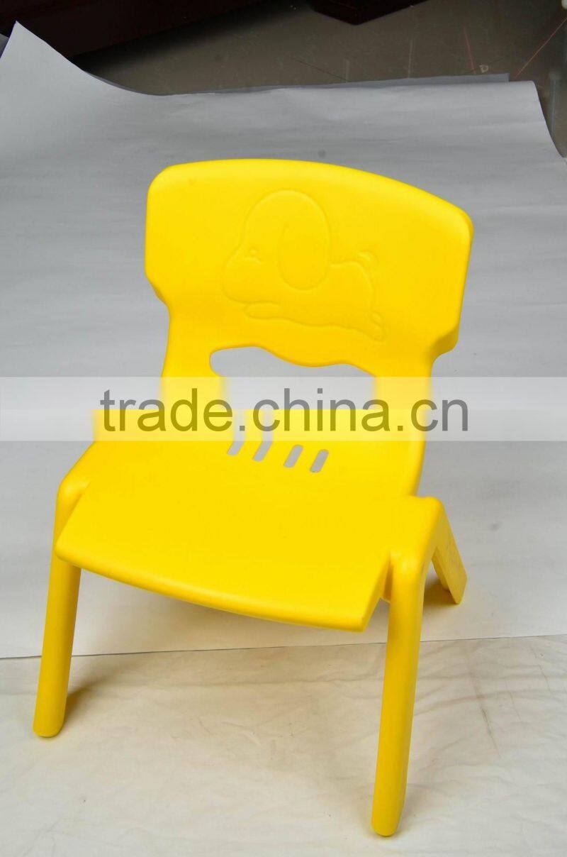 colorful square shape kids chair with four iron legs