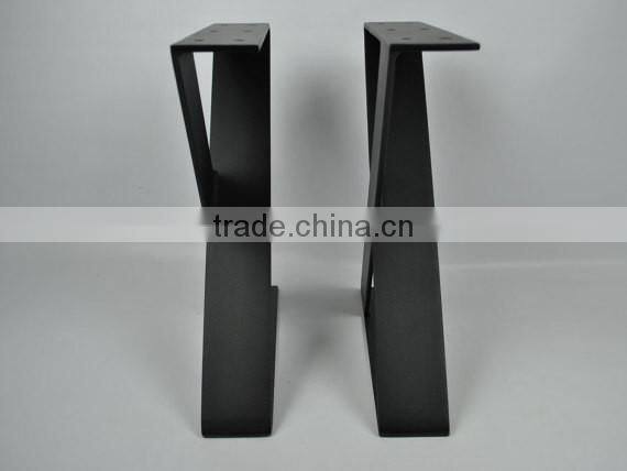 furniture accessories flat steel black iron 16 inch coffee table leg