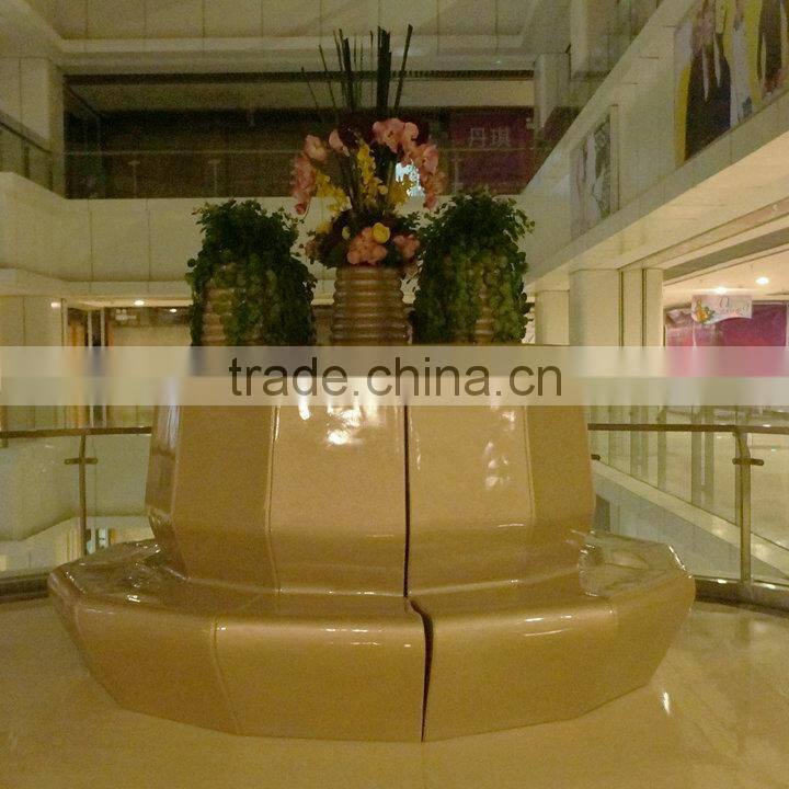 Big fiberglass round chair for mall