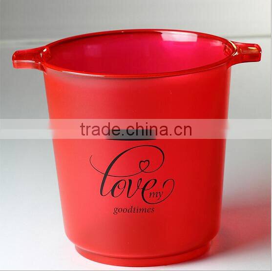 Best-selling Eco-friendly Plastic Ice Container/red acrylic ice bucket /wine barrels of wine barrel
