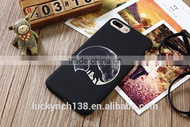 2017 new customized brushed TPU black phone case for iPhone 6G/7G