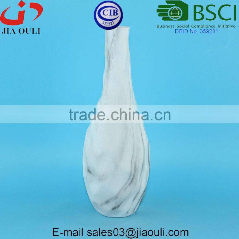 BSCI Audit Factory Marble color Ceramic Vase for home decor