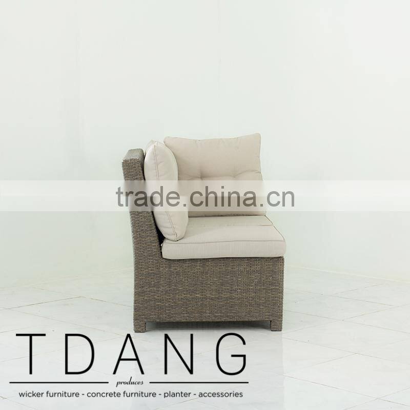 Salinas Wicker Left Hand Sofa 2 Seats - Weather Resistant Outdoor Wicker Sofa Corner