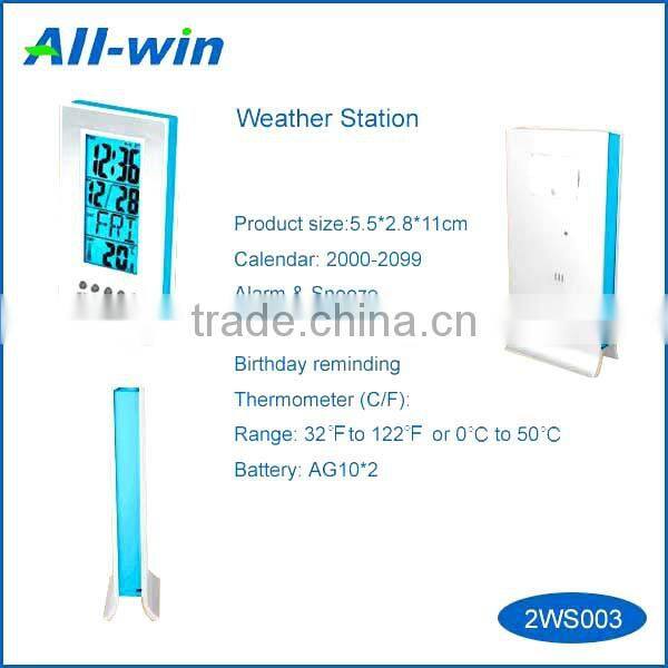 indoor & outdoor use soil testing humidty &thermometer test multifunctional alarm clock