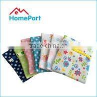 Sandwich Mesh Round Blue Yellow Zipper Underwear Wash Bag