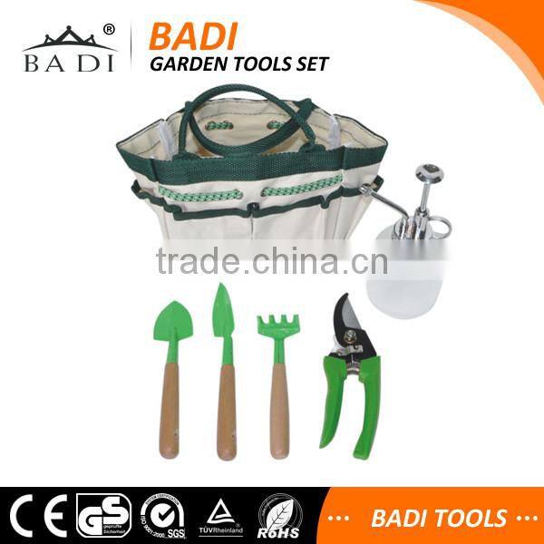6 pcs set garden hand tools set with spary bottle/shovel/shear