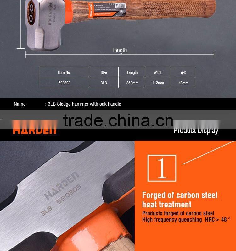 Professional Sledge Stoning Hammer Oak Wood Handle