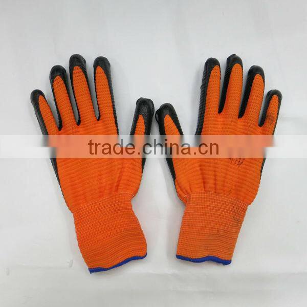 Zebra-stripe Nitrile Coated Nylon Gloves