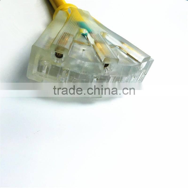 S50158 Professional Heavy Duty Lighted Locking Outdoor Cord, 25 ft 14AWG