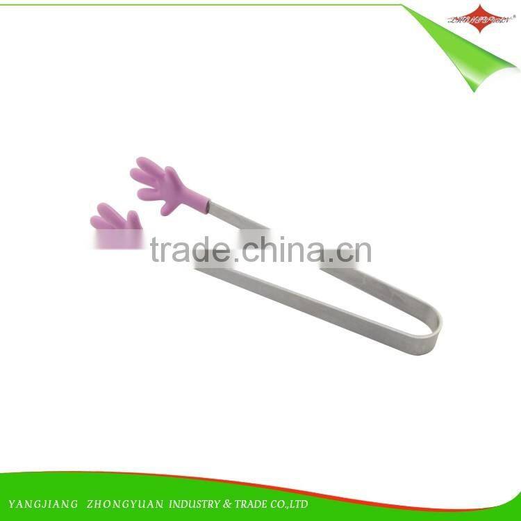ZY-H1040 mini palm shape silicone food tong for promotional gift