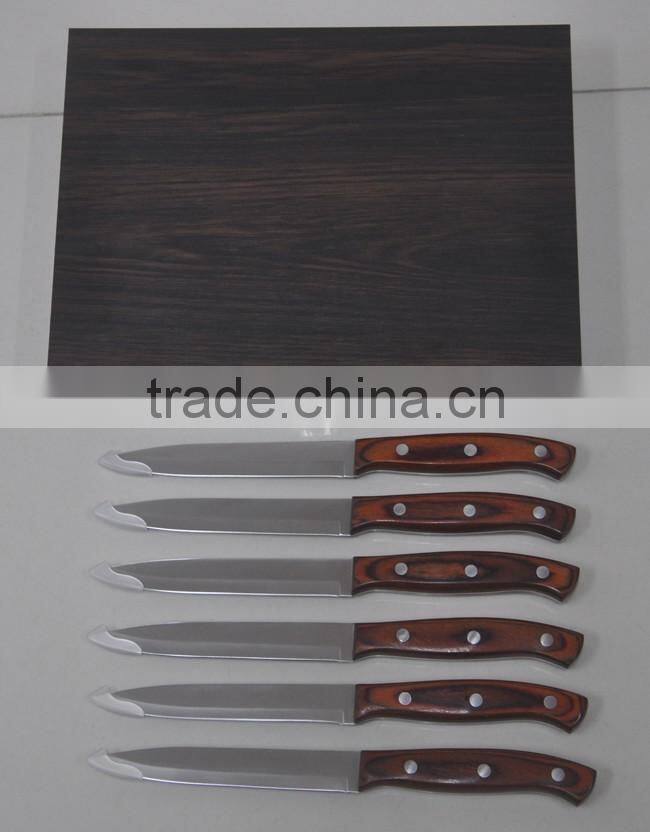 High Quality Wooden Handle Steak Knife Set