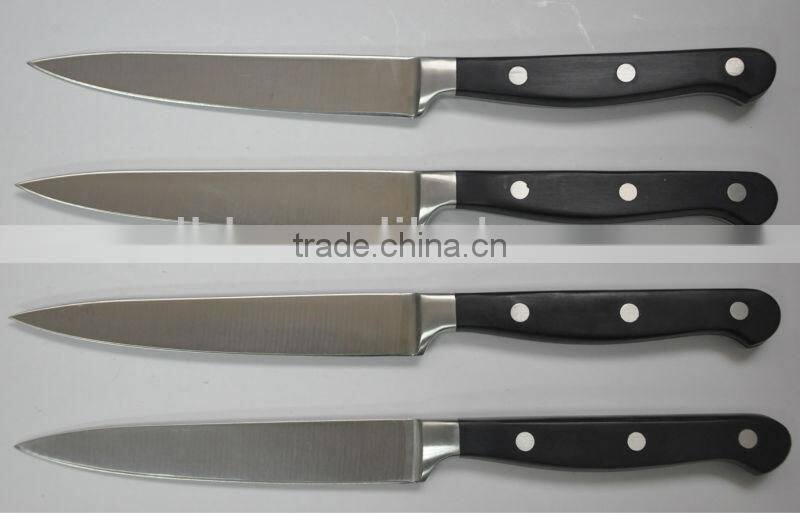 stainless steel utility knife with forge handle