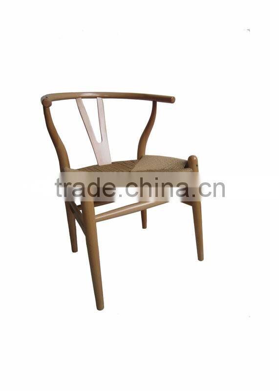 natural wood restaurant design Y style dining chair table