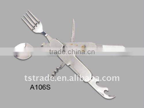 2014 Picnic Multi stainless steel barbecue tool set outdoor tableware/Multi knife/Pocket knife(K526ASS)