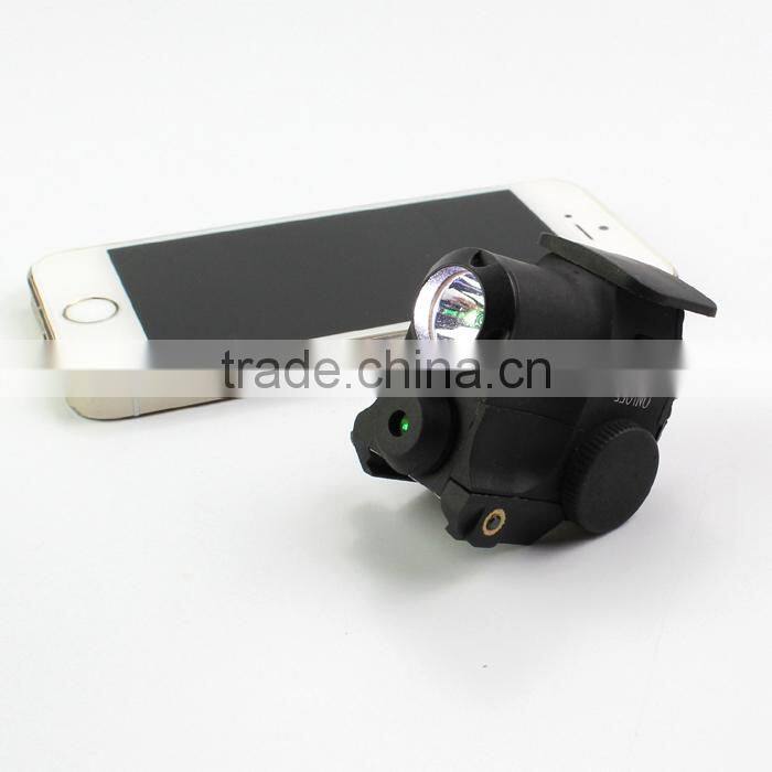 Super compact tactical subzero working green laser sight with 180 lumens CREE Q5 led laser flashlight