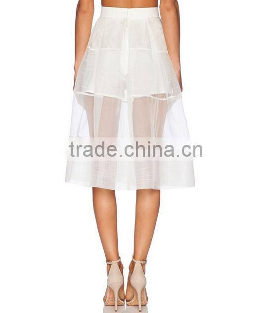 New fashion chiffon organza A-line women skirts