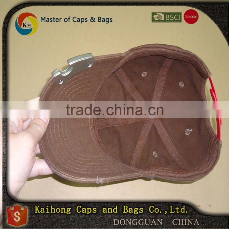 custom beer bottle opener hat with 3D embroidery logo