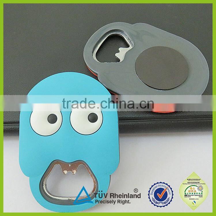 Custom made soft pvc small flat round colored refrigerator magnet