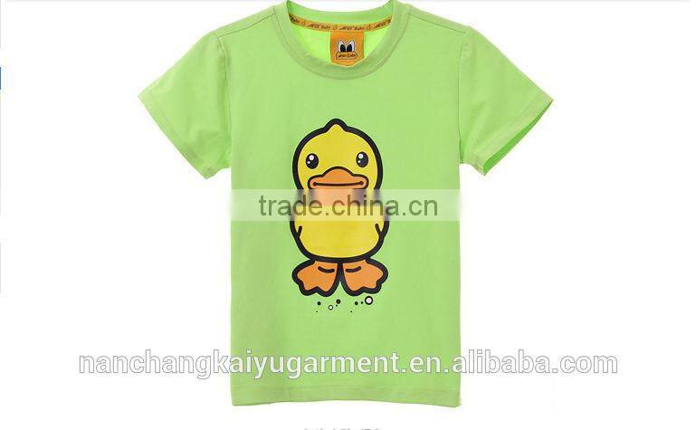 Wholesale Boy kids funny cartoon printed organic cotton T shirt