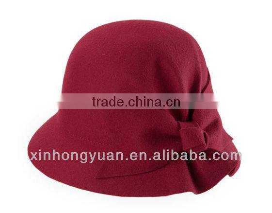 custom autumn and winter new style fashion wool felt hat for girls and women