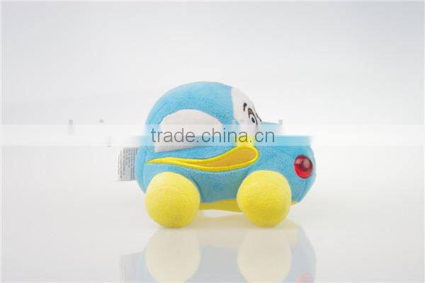 Blue cute mini stuffed plush car toy