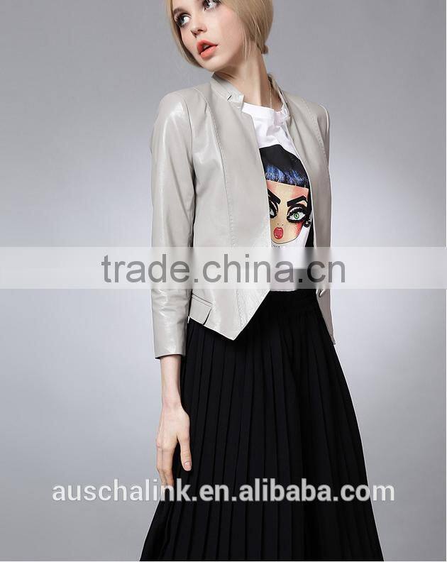 european style latest design women sexy leather jacket competitive price