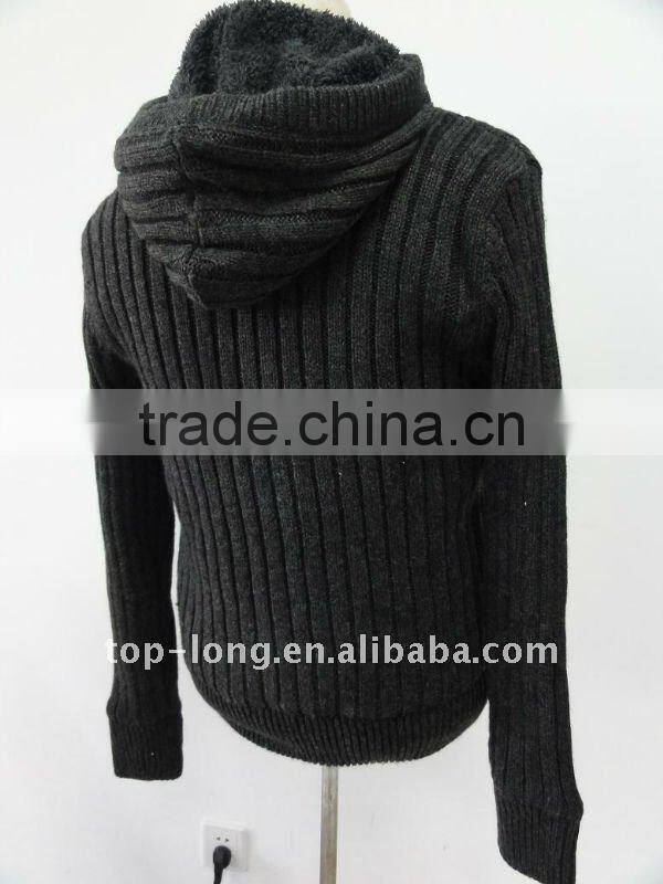 MAN SWEATER WITH HOOD CARDIGAN