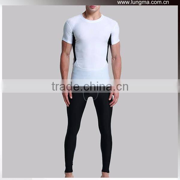 Men's Fitness Custom Rash Guard Short Sleeve Long Tight Pants Compression Activewear