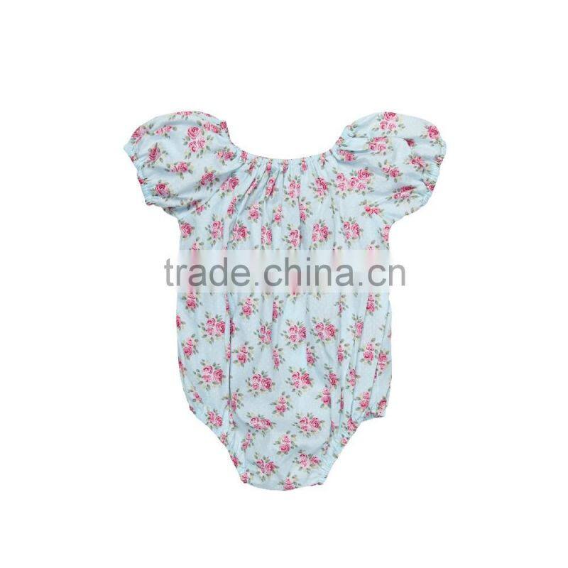 Summer wholesale baby boutique clothing rompers baby girl floral rompers infant and toddler rompers