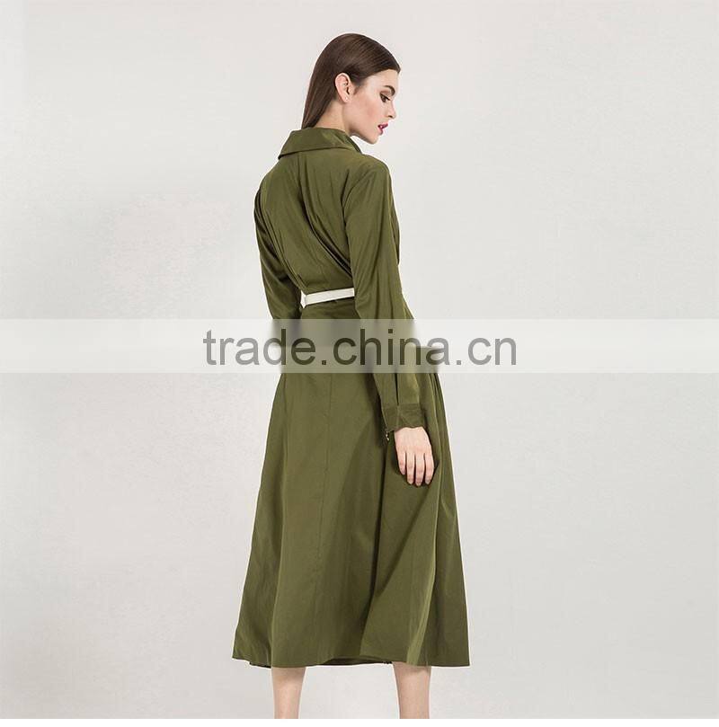 European Design Elegant Autumn Dress Women Casual Long Sleeve Dress Brand Fashion Pleated Ladies Dreses