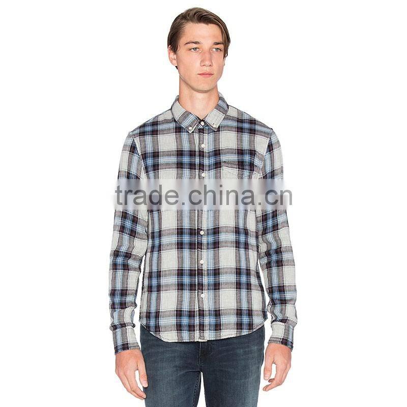 OEM wholesale cheap flannel warm plaid style mens heavy cotton shirts