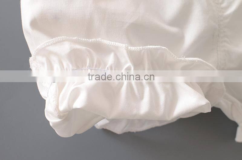 Bulk Sale!Children Clothes Pure White Wild Ruffle Shorts Bowknot Decoration Two Trousers Pockets Wholesale